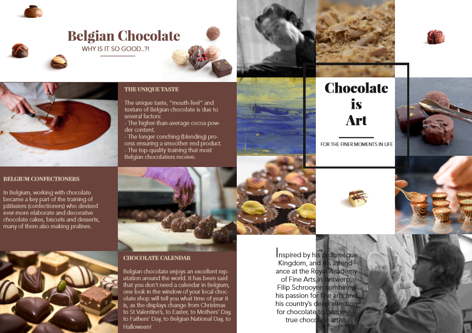 chocolate brochure design